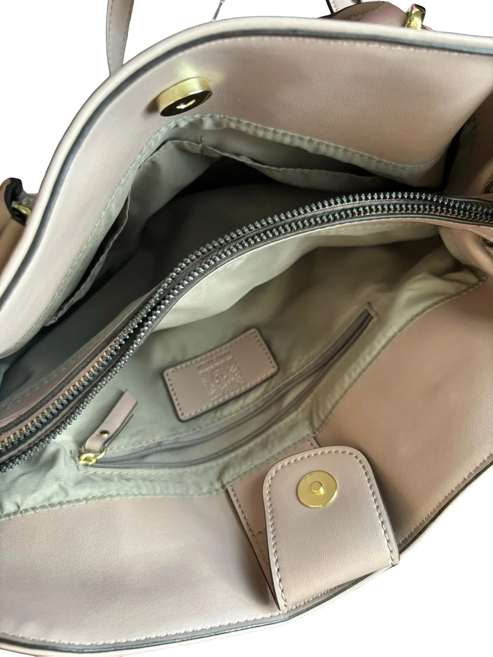 Anne Klein Blush Pink Leather Shoulder Satchel